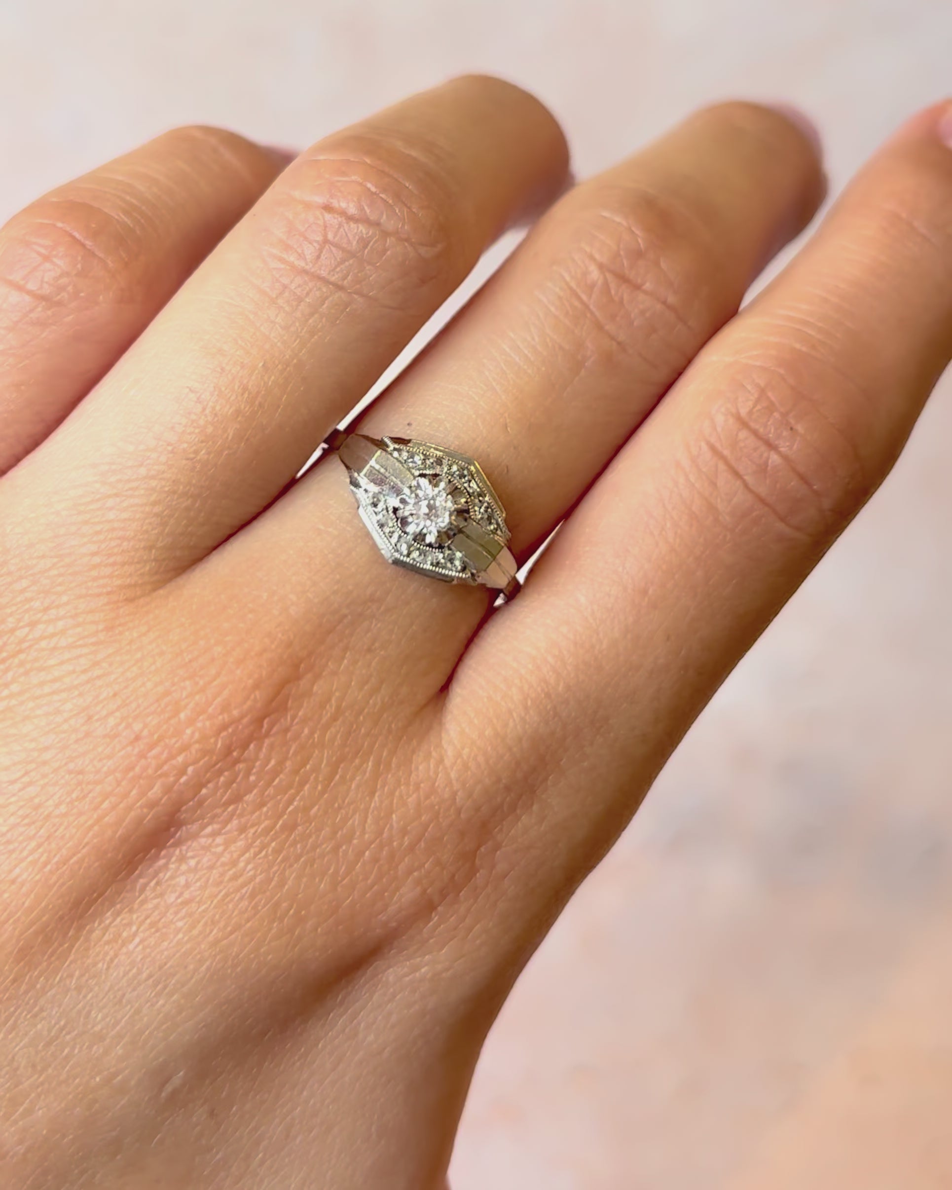 Bague Art-Déco Diamants "Malou"