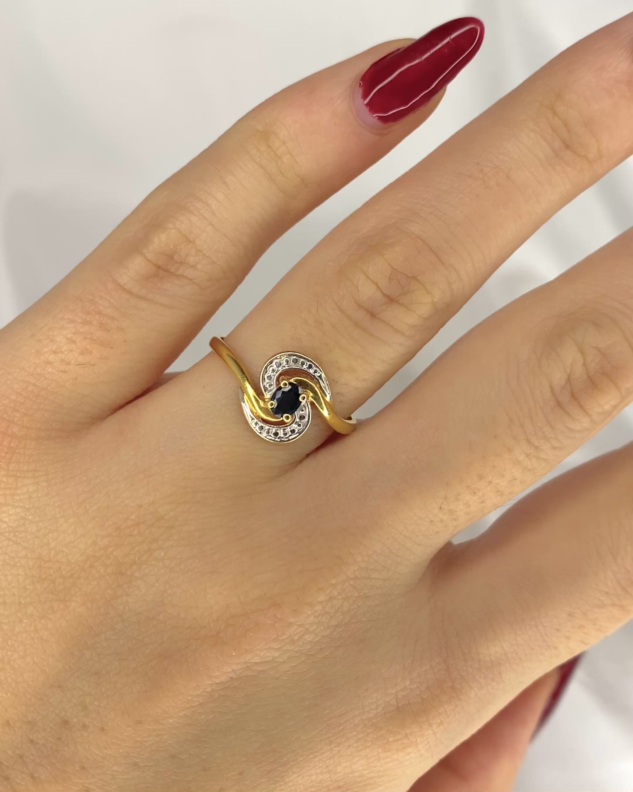 Bague Tourbillon Saphir "Lamia"