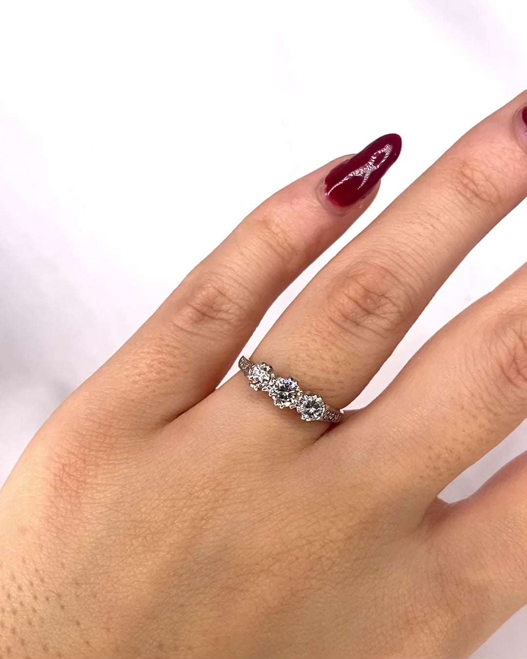 Anillo Trilogía Diamantes 0,68 quilates "Enea"