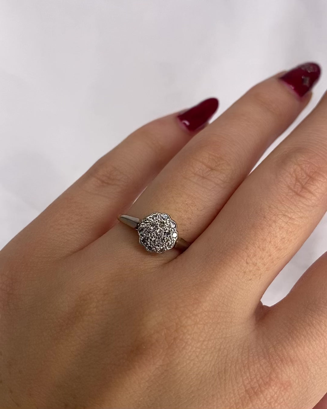 Bague Marguerite Art-déco 17 Diamants &quot;Isaure&quot;