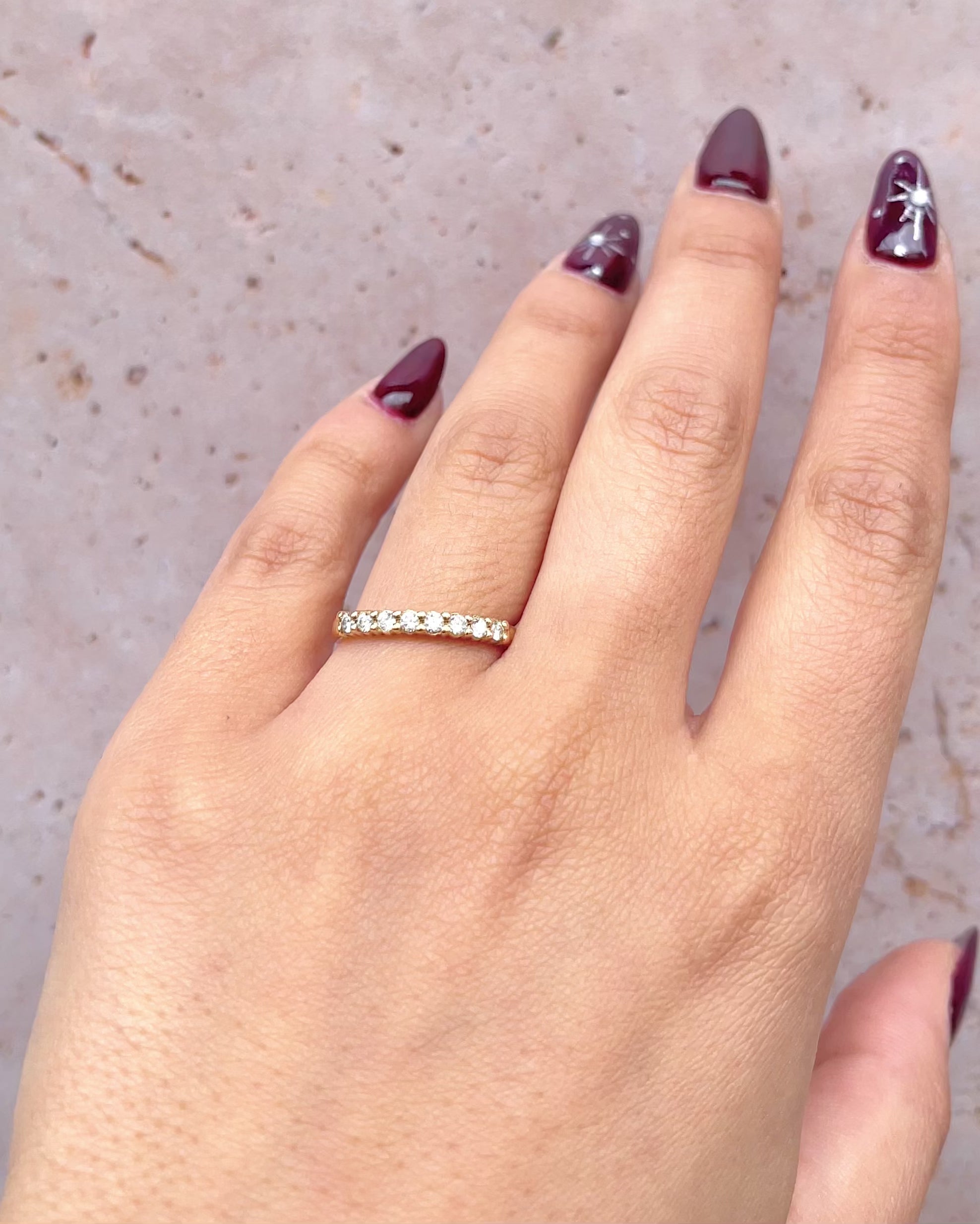 Demi-alianza Diamantes 0,32 quilates 2,5 mm "Maylie"