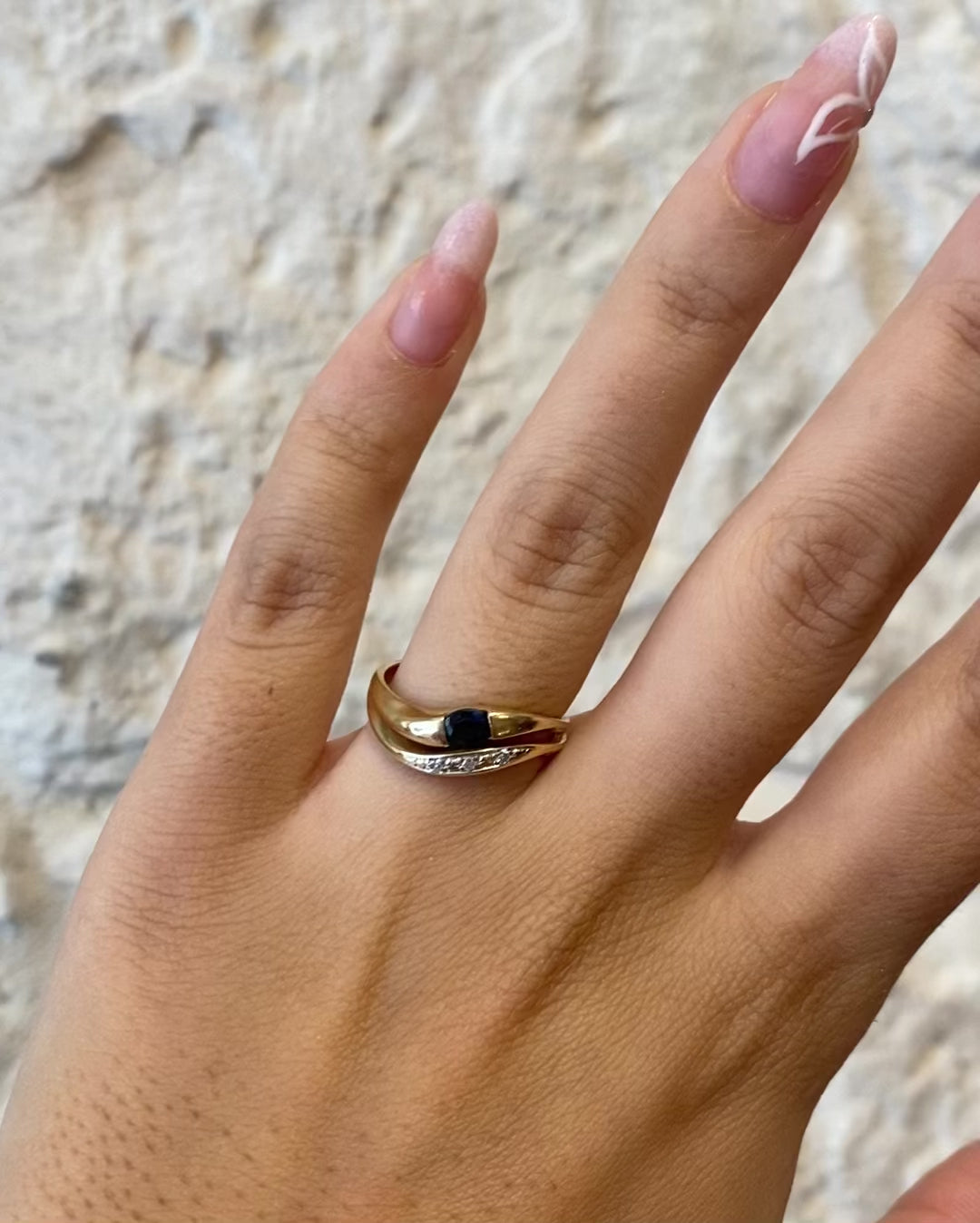 Bague Jonc Saphir &amp; Diamants &quot;Azea&quot;
