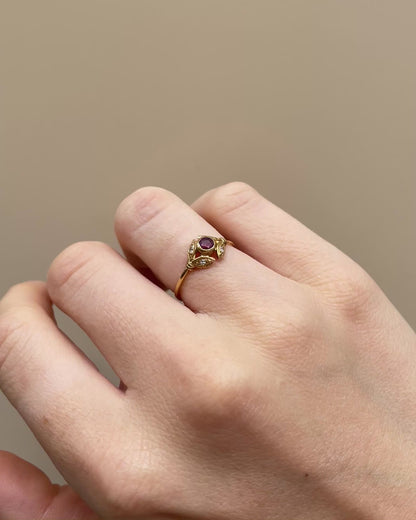 Bague Rubis 0.15 carat &amp; Diamants &quot;Lise&quot;