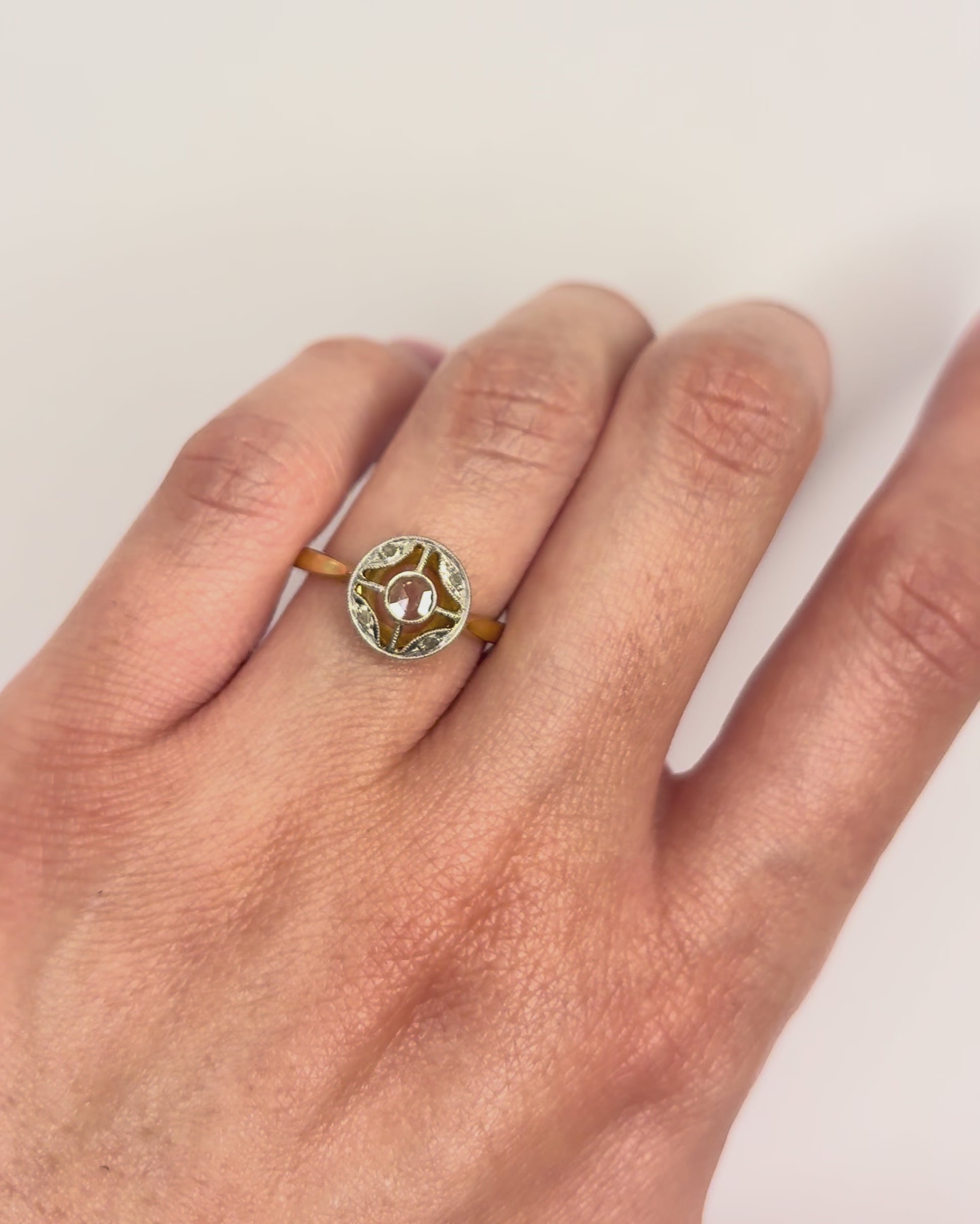 Bague Art Déco Diamants "Daphné"