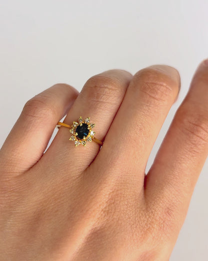 Anillo Marguerite Zafiro 0,45 quilates y Diamantes 0,20 quilates "Laurence"