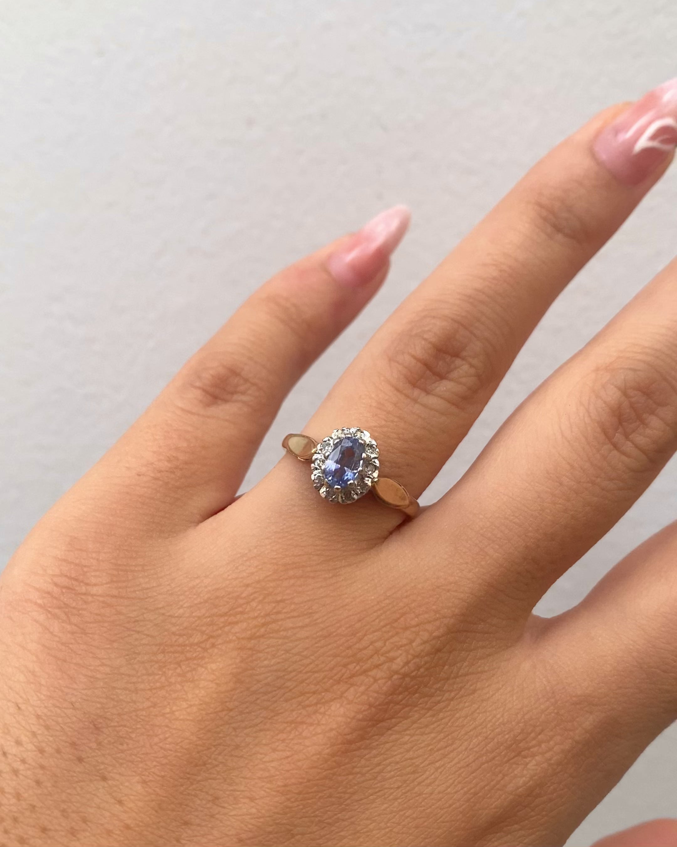 Bague Marguerite Saphir &amp; Diamants "Martha"
