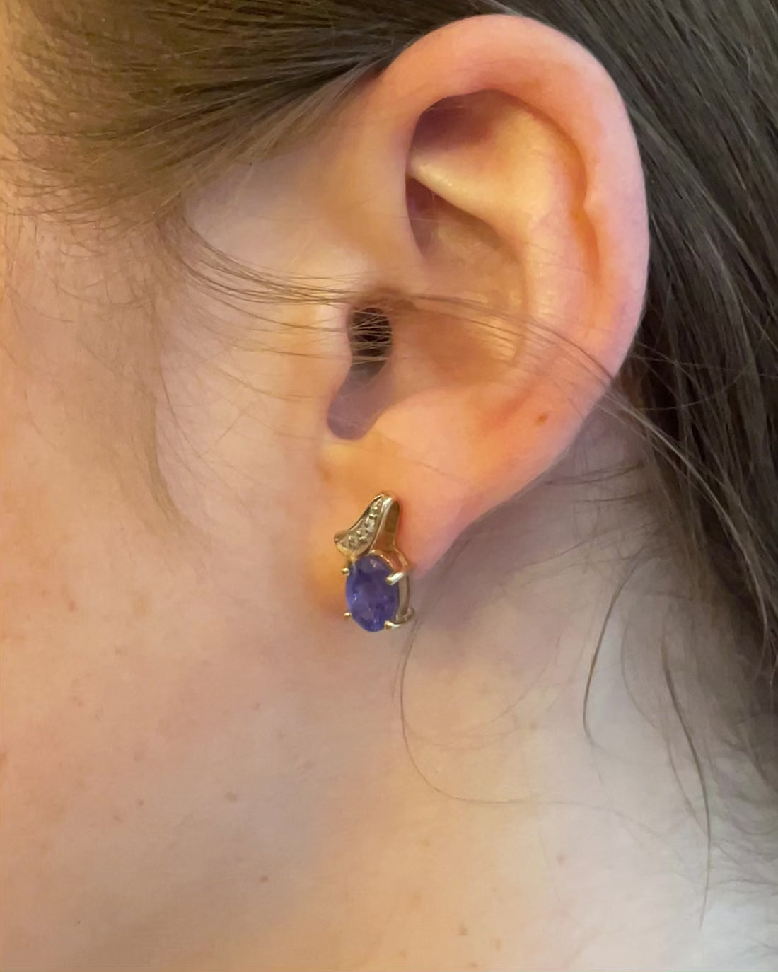 Puces Tanzanites 2.76 carats &amp; Diamants “Eléa”