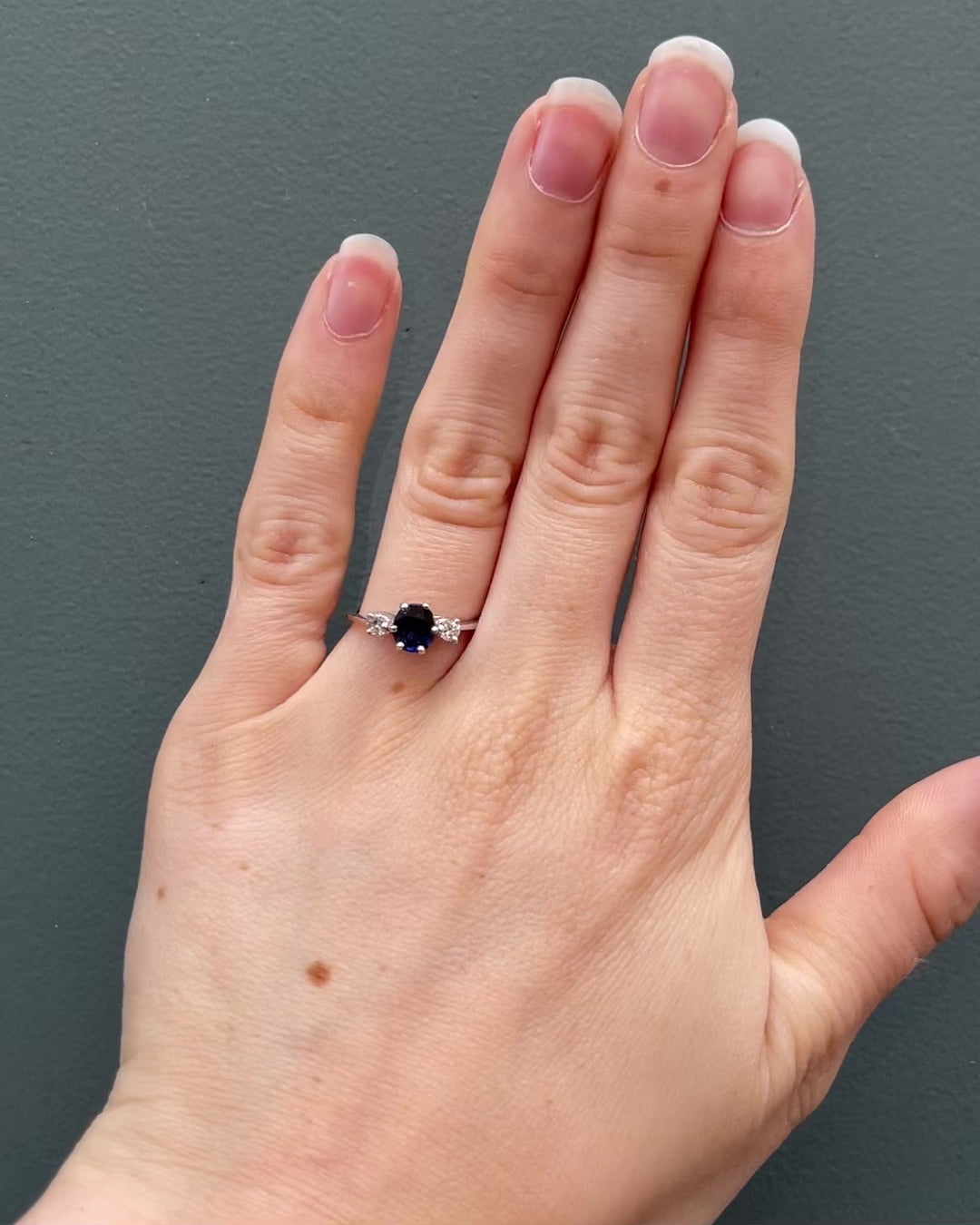 Bague Trilogie Saphir &amp; Diamants &quot;Lyna&quot;