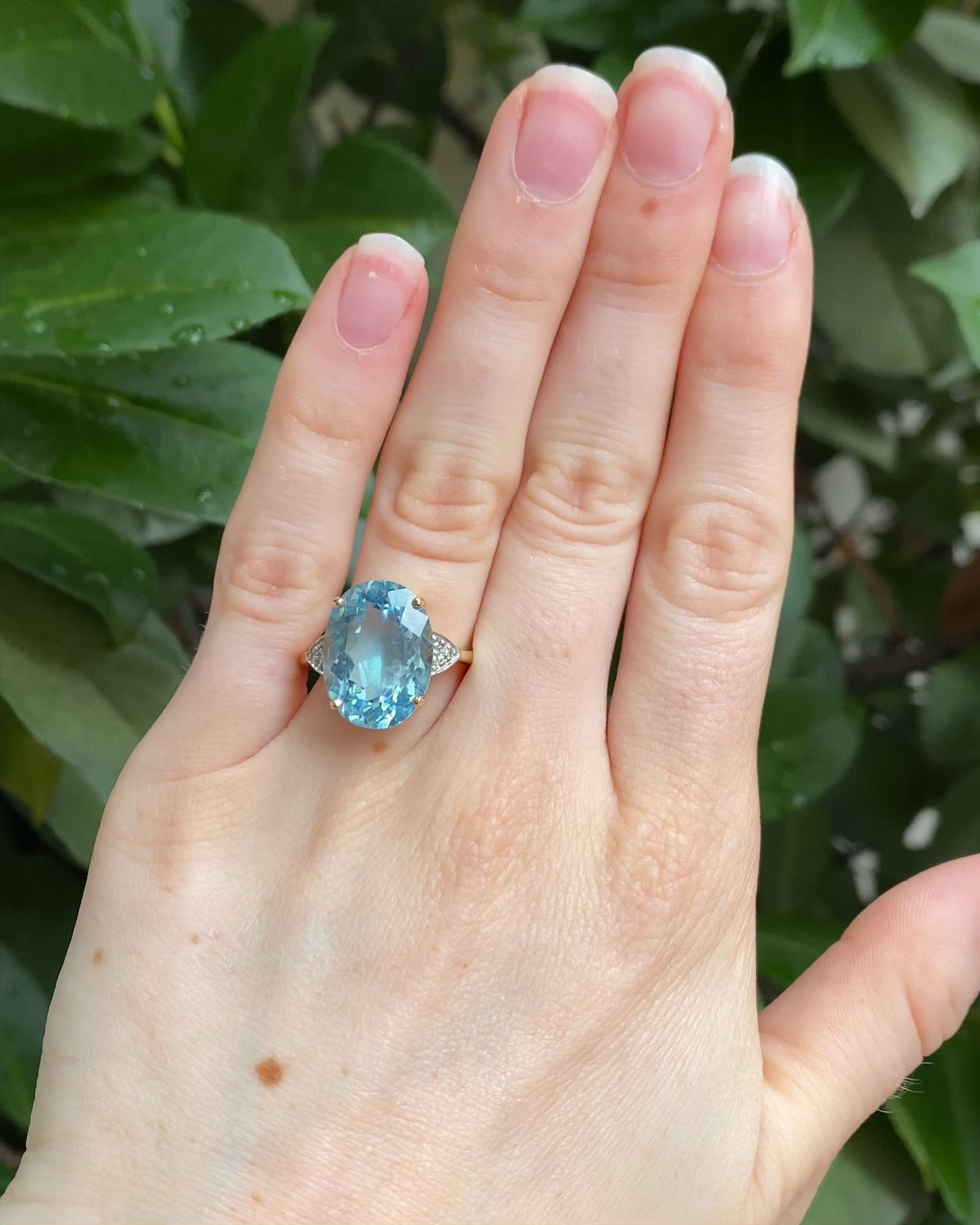 Bague Cocktail Topaze 11.50 carats &amp; Diamants "Sophie"