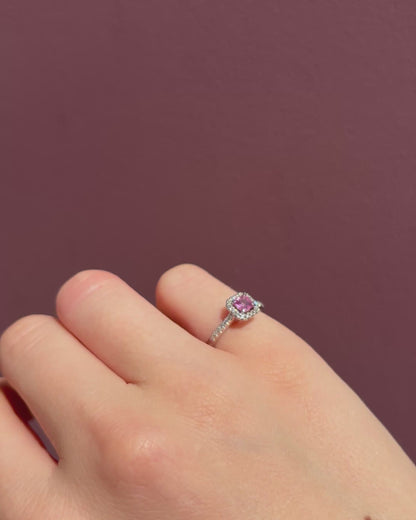 Bague Saphir Rose 0.45 carat &amp; Diamants &quot;Lilya&quot;
