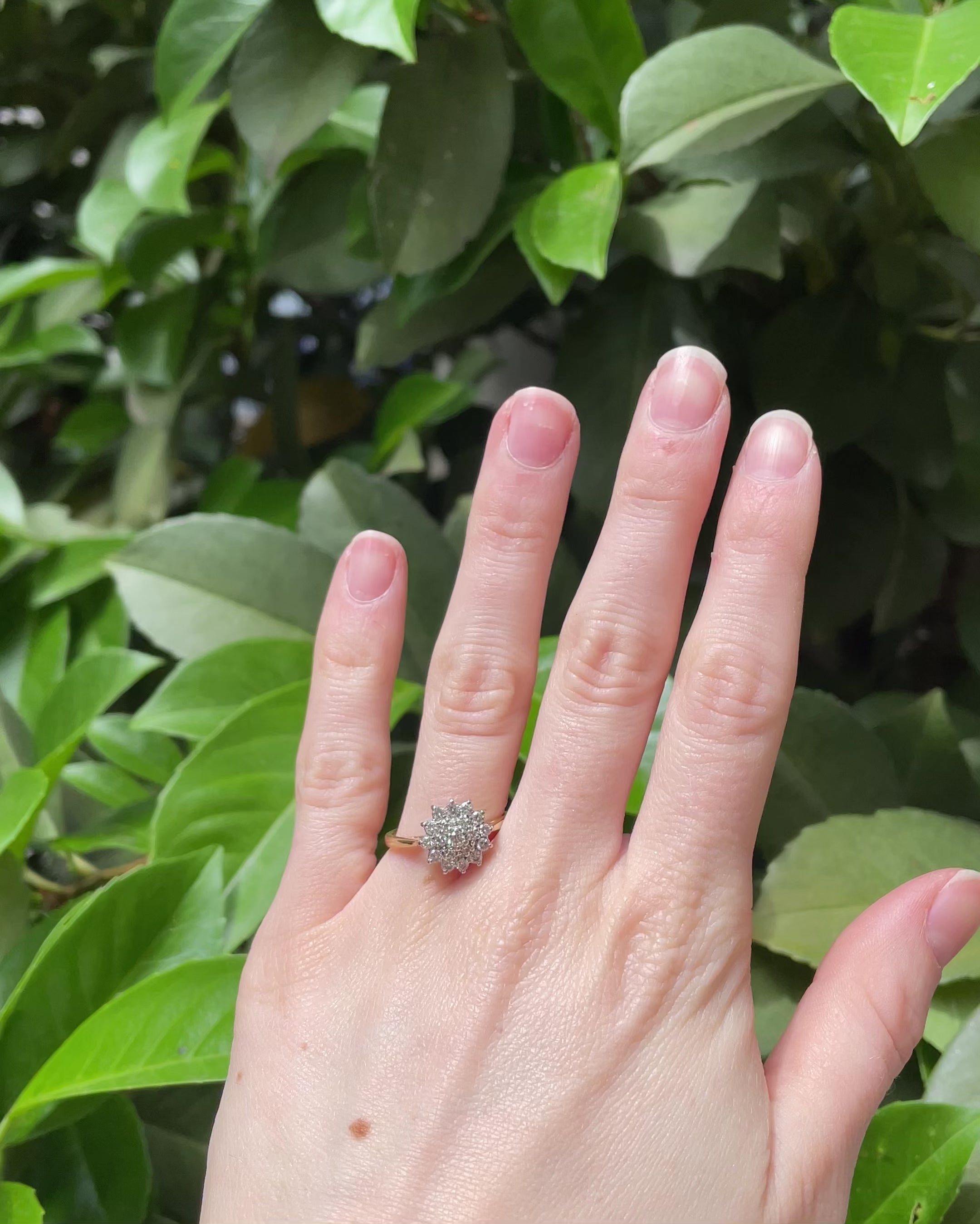 Anillo Margarita Diamantes 0.47 quilates "Cecilia"