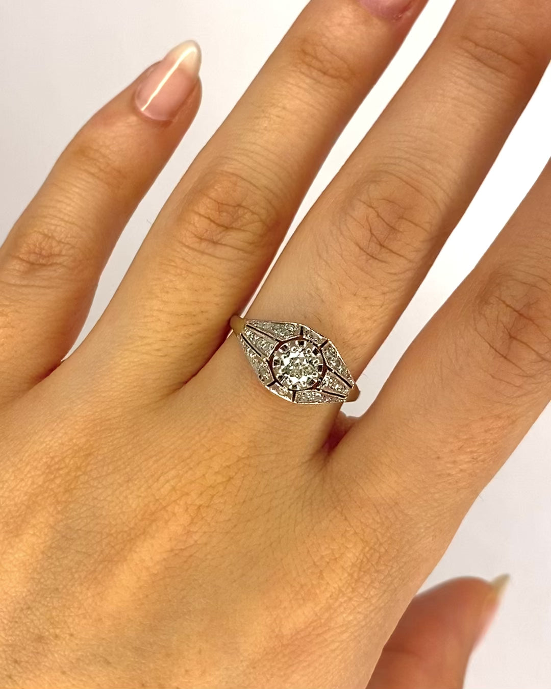 Bague Art-Déco Diamants 0.48 carats "Pamela"