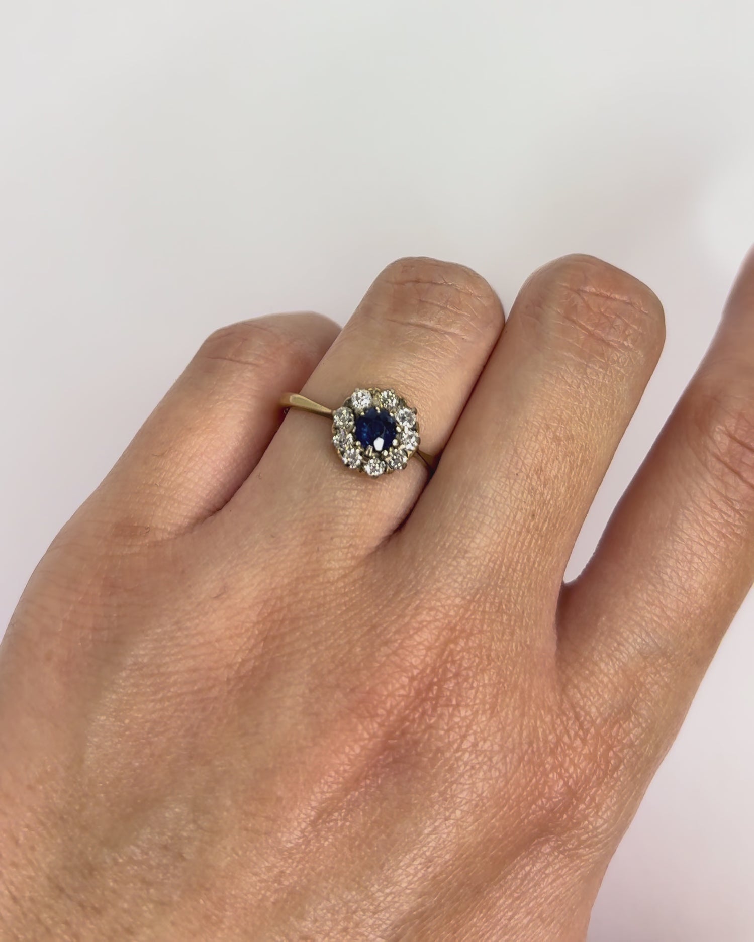 Anillo Marguerite Zafiro y 9 Diamantes &quot;Mélissa&quot;