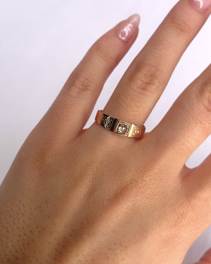 Anillo de Banda con Diamante Corte Rosa 0,25 quilates "Ilynia"