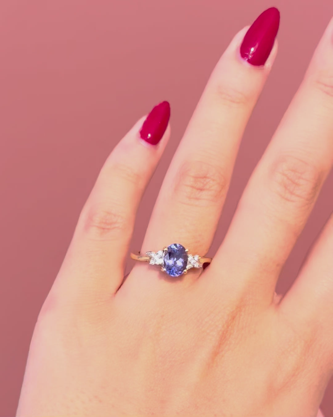 "Awa" Tanzanite Trilogy Ring, 1.28 carats &amp; Diamonds