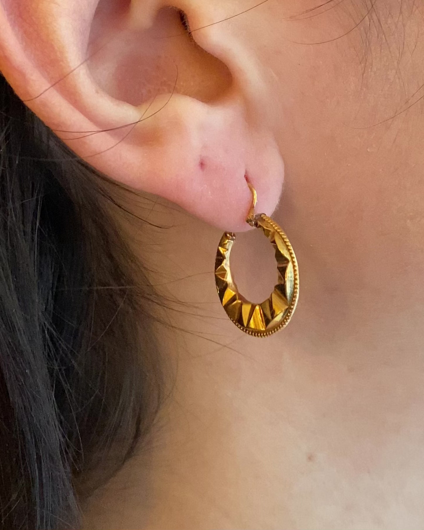 Yellow Gold Hoop Earrings "Clara"