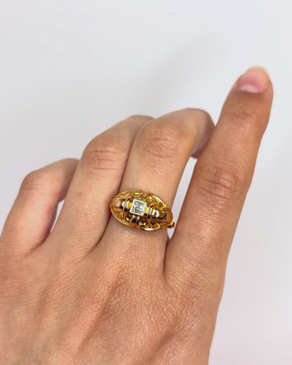 Bague Tank Diamant "Camélia"