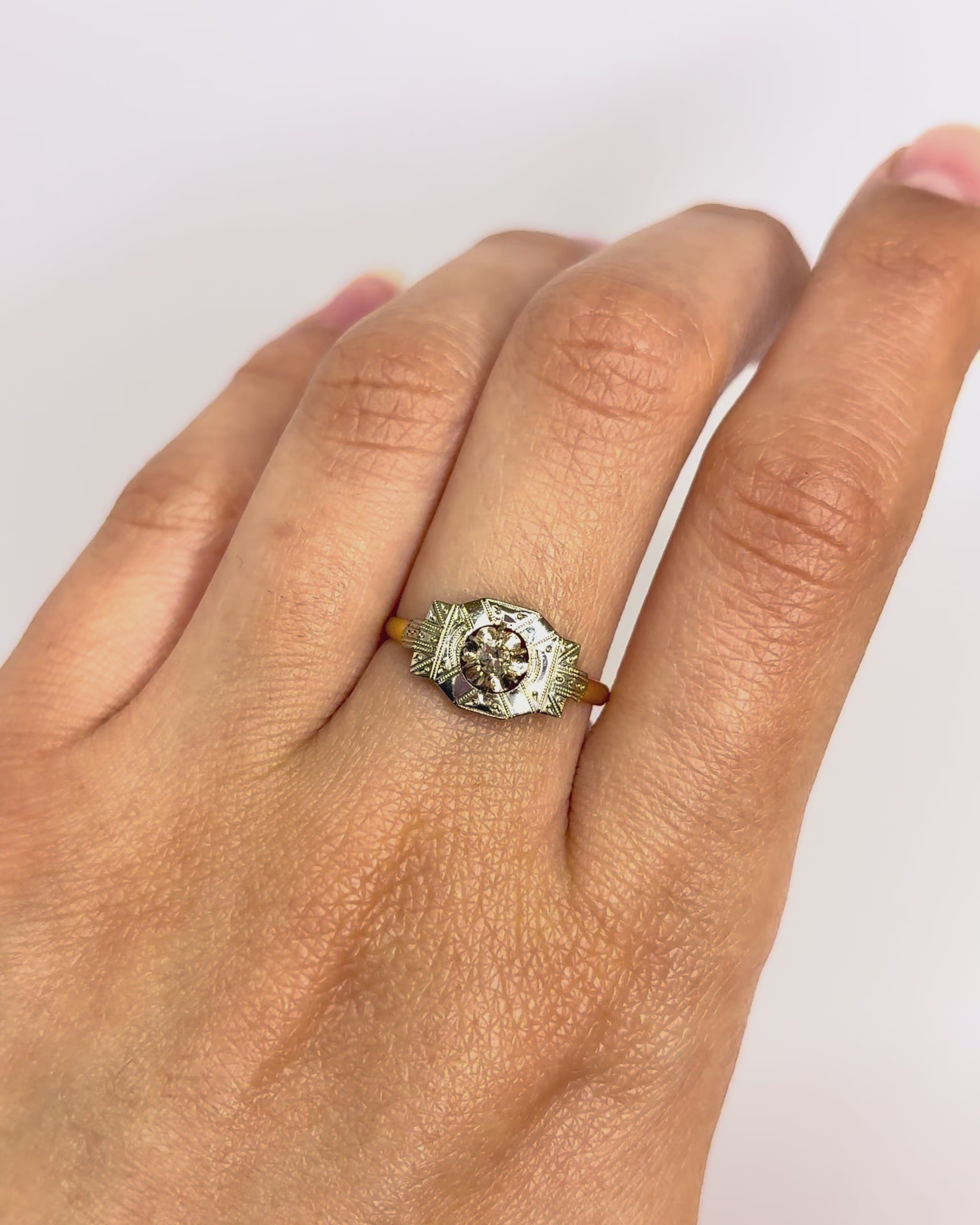 Bague Art-Déco Diamant "Soline"