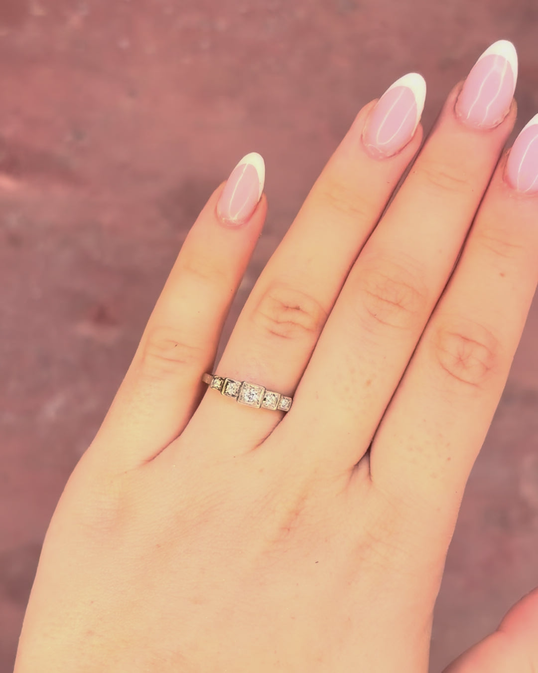Bague Rivière Art-Déco Diamants "Diana"