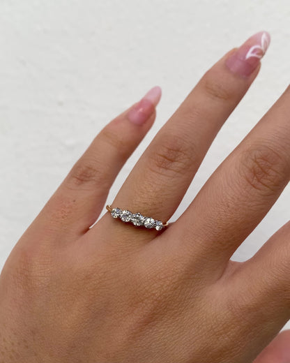 Bague Riviere 5 diamants &quot;June&quot;