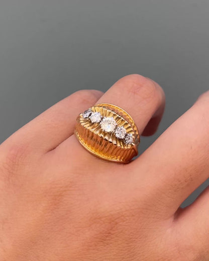 Bague Jarretière Diamants 1.03 carat &quot;Lally&quot;