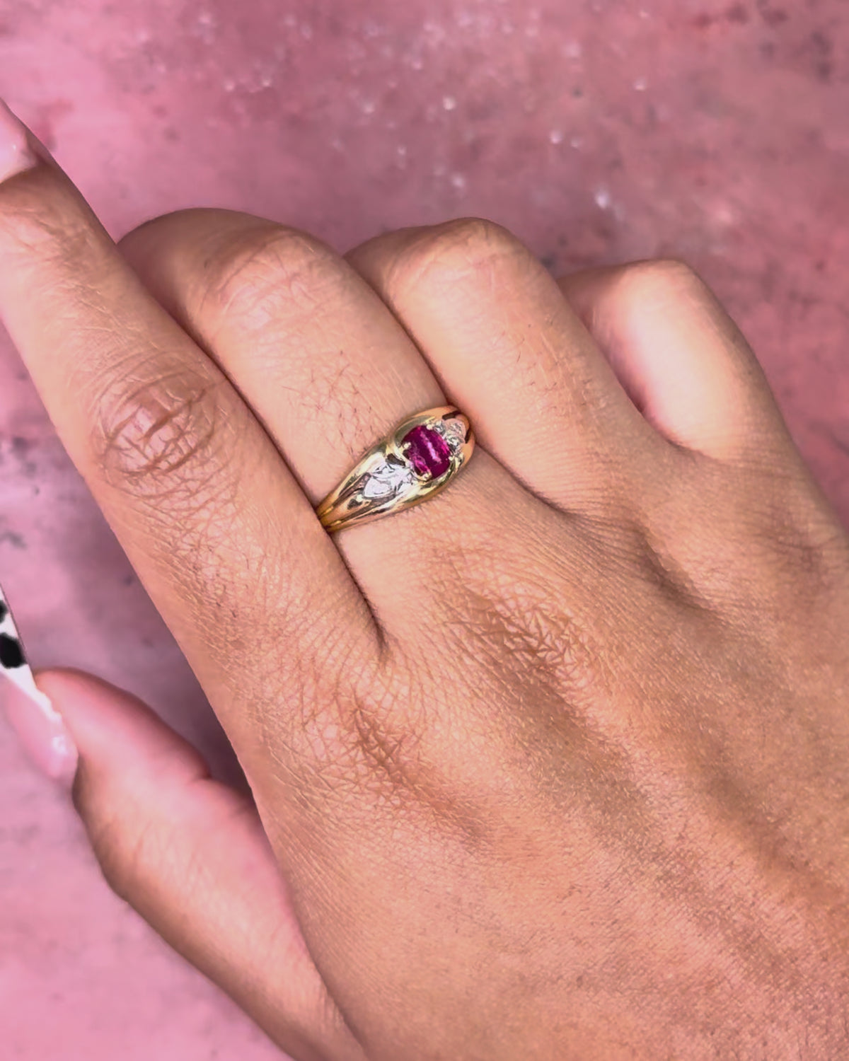 Bague Jonc Rubis &amp; Diamants "Adelaïde"