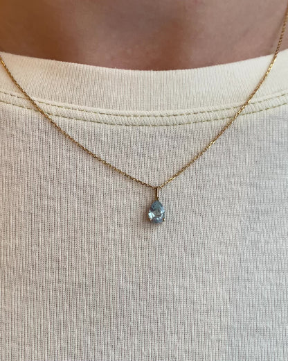 Pendentif Poire Aigue-Marine 0.55 carat &quot;Cheyanne&quot;