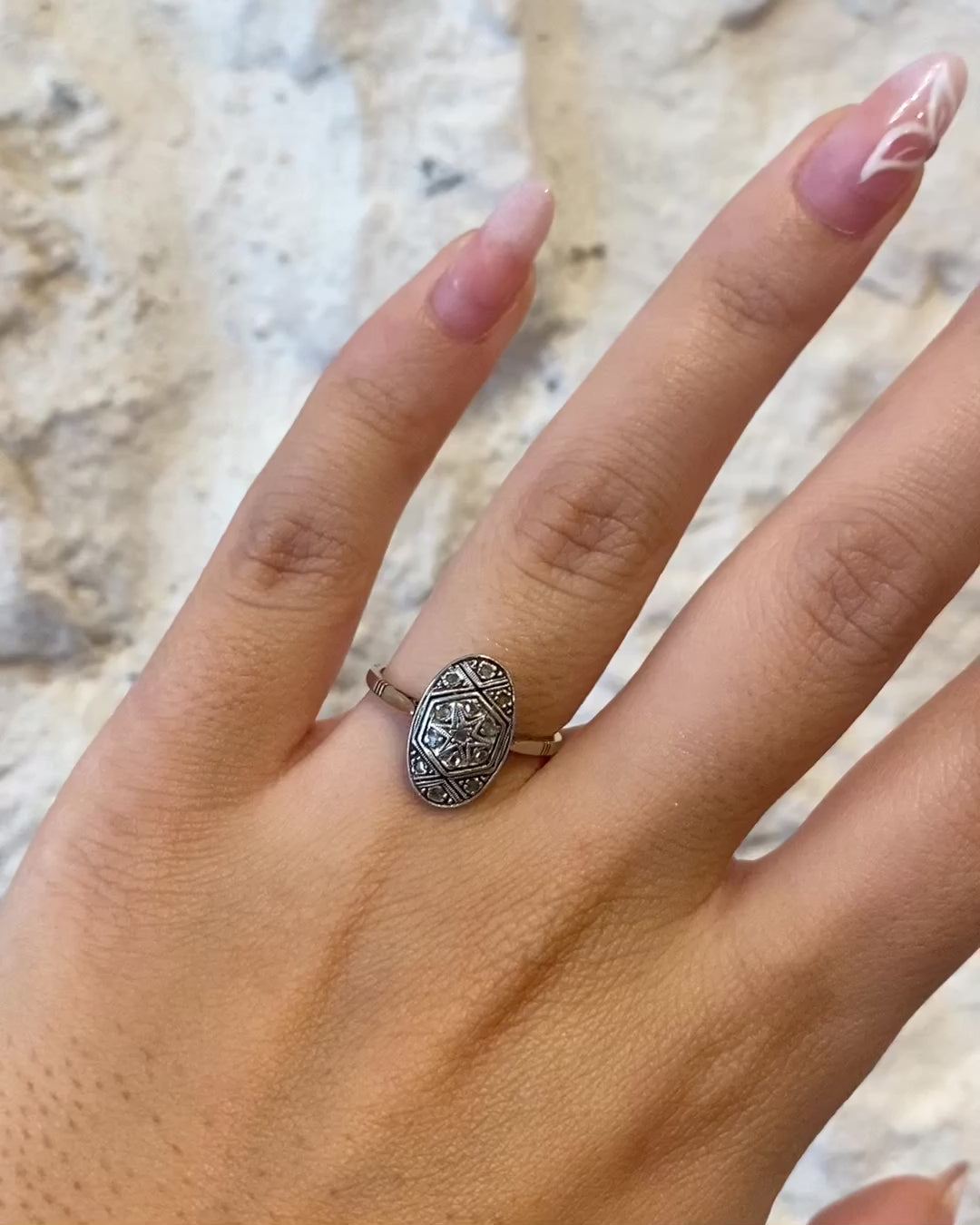 Bague Art Deco 13 Diamants "Yara"
