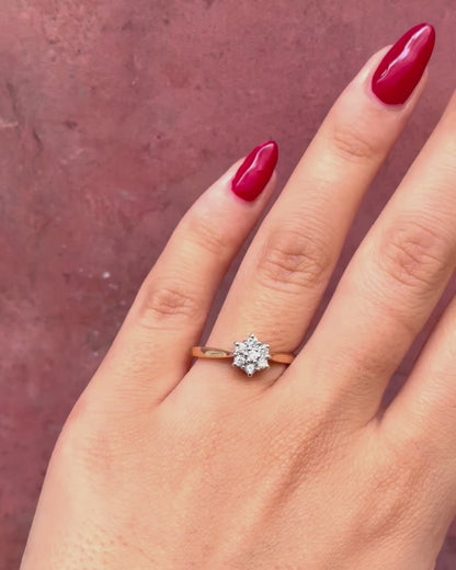 "Pascaline" 0.25-carat Diamond Daisy Ring