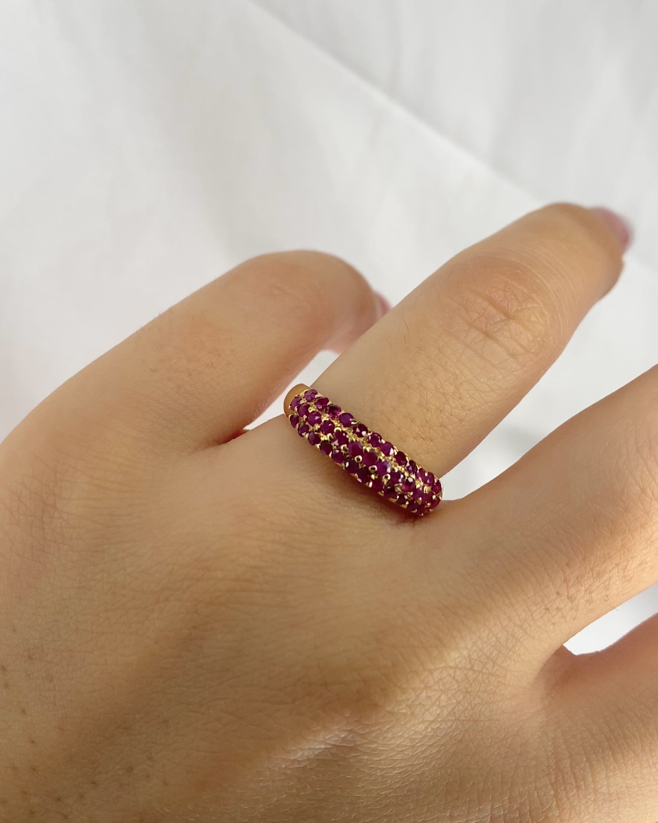 Bague Jonc Rubis 0.74 carat "Amandine"