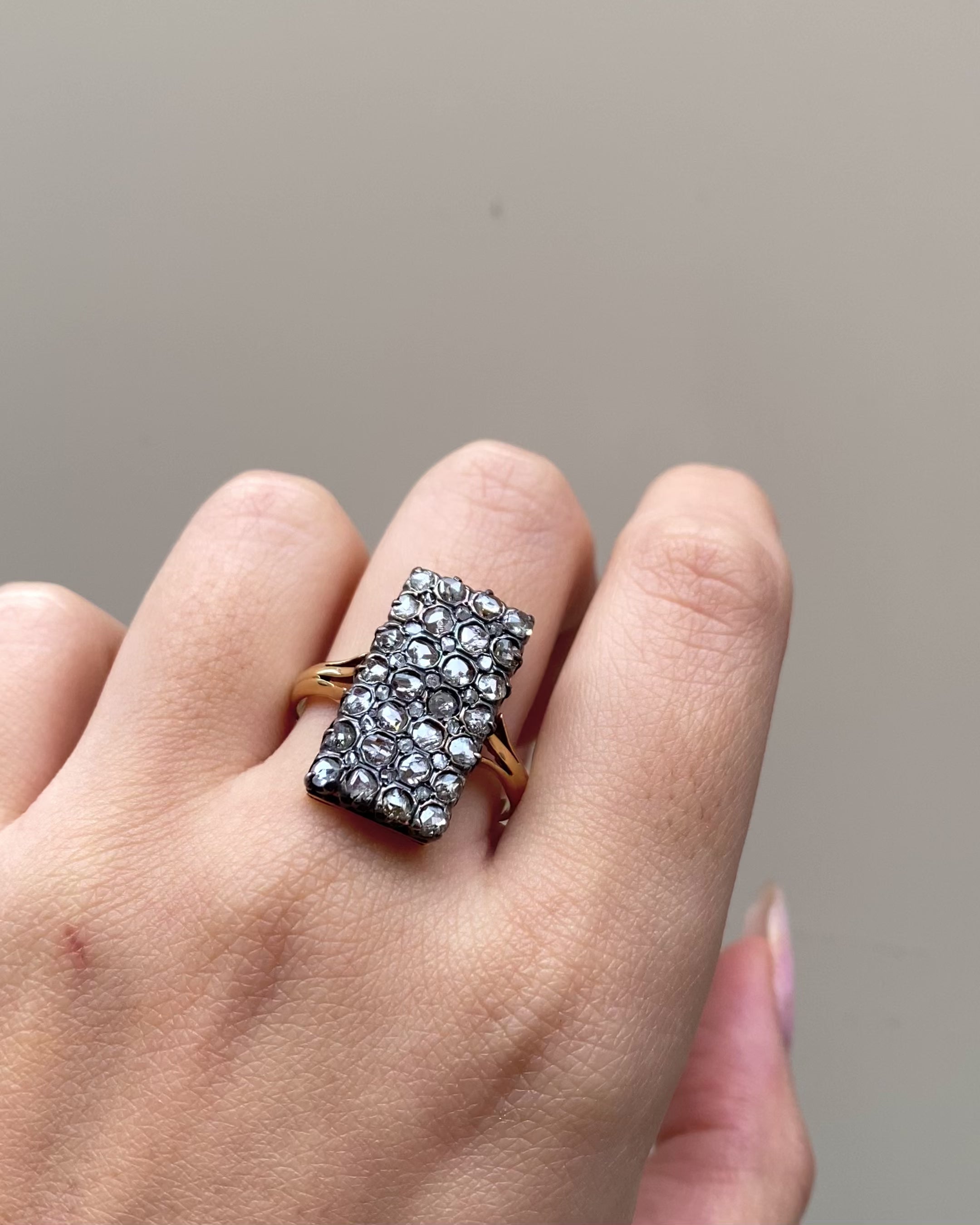 Marquise Ring 19th Century 46 Diamonds "Lili"
