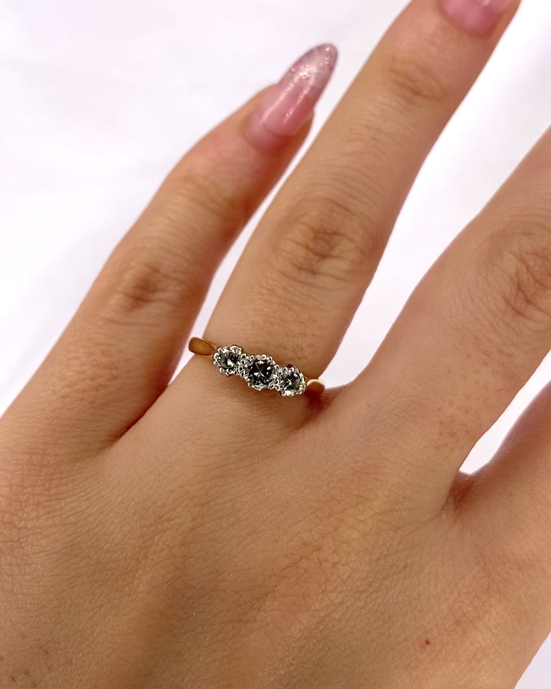 Anillo Trilogía Diamantes 0,45 quilates "Zoé"