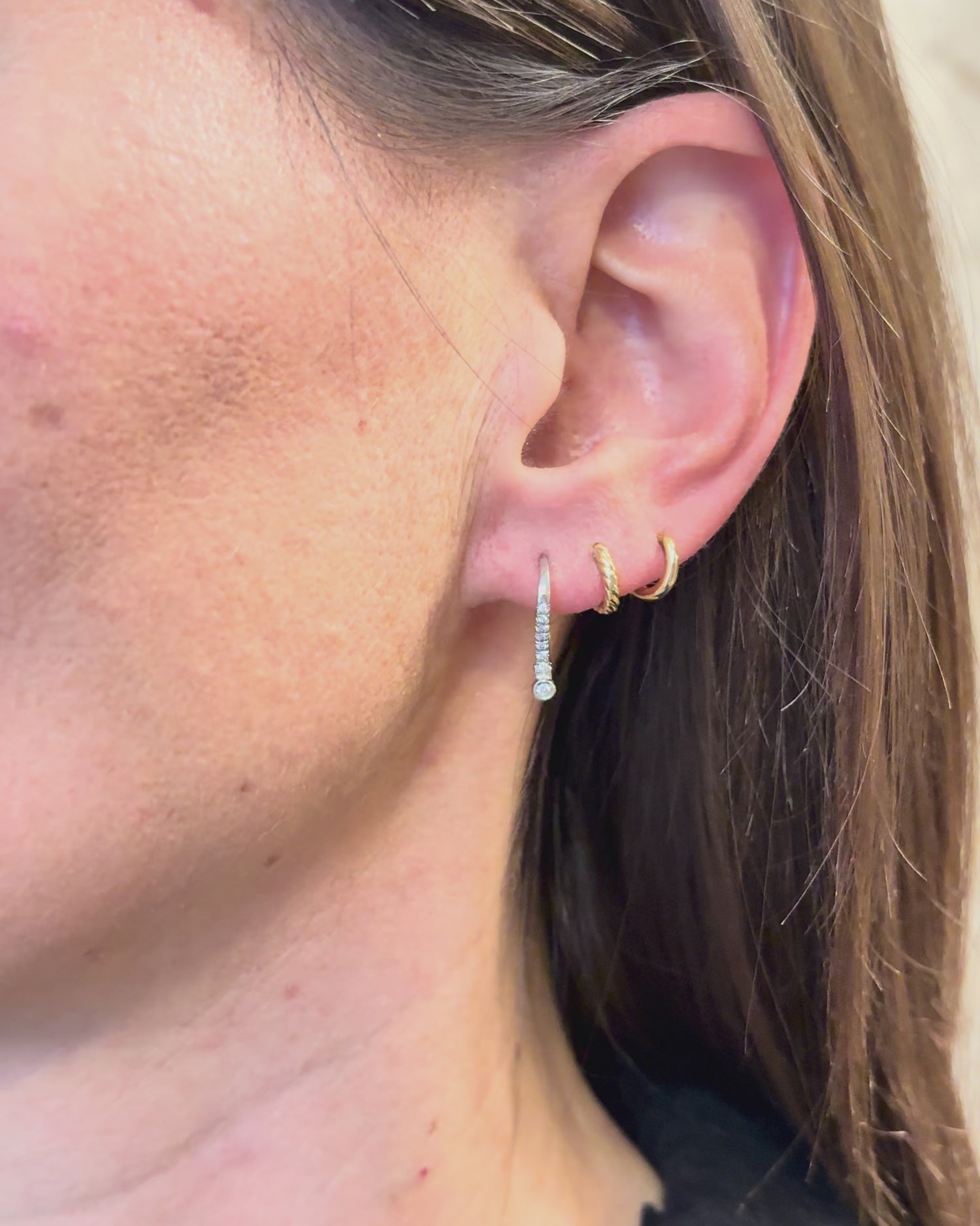 Sleeping Earrings Diamonds "Béline"