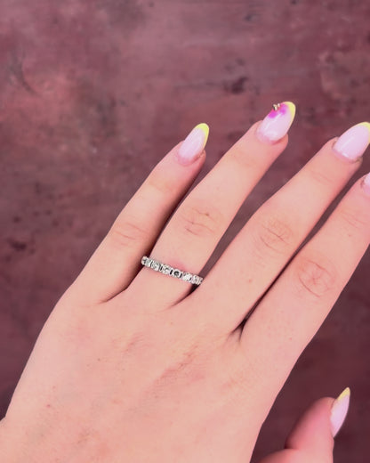 Diamond Half Alliance Ring 0.88 carat 2.8 mm “Paola”