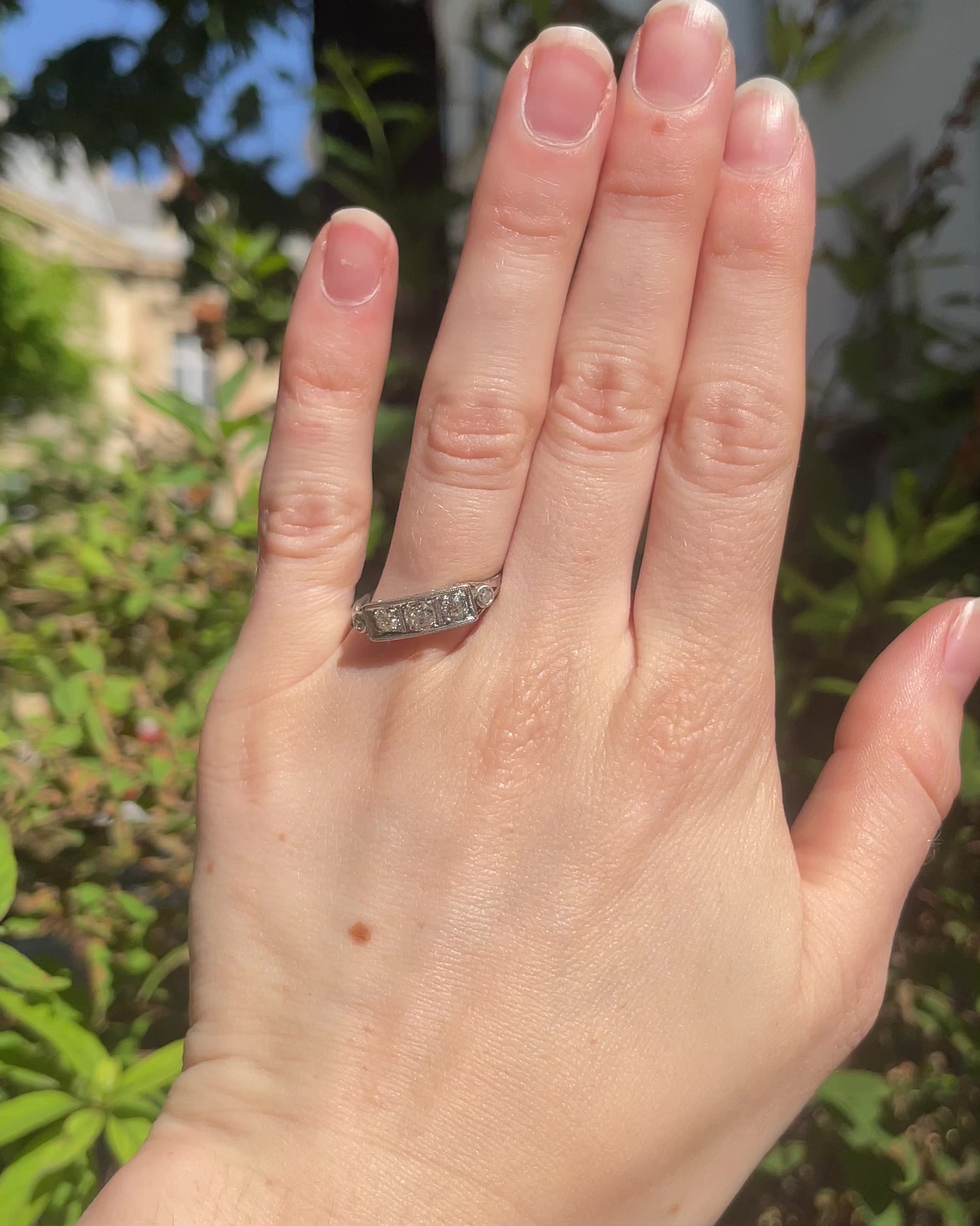 Bague Art-Déco Diamants 0.41 carat &quot;Melissa&quot;