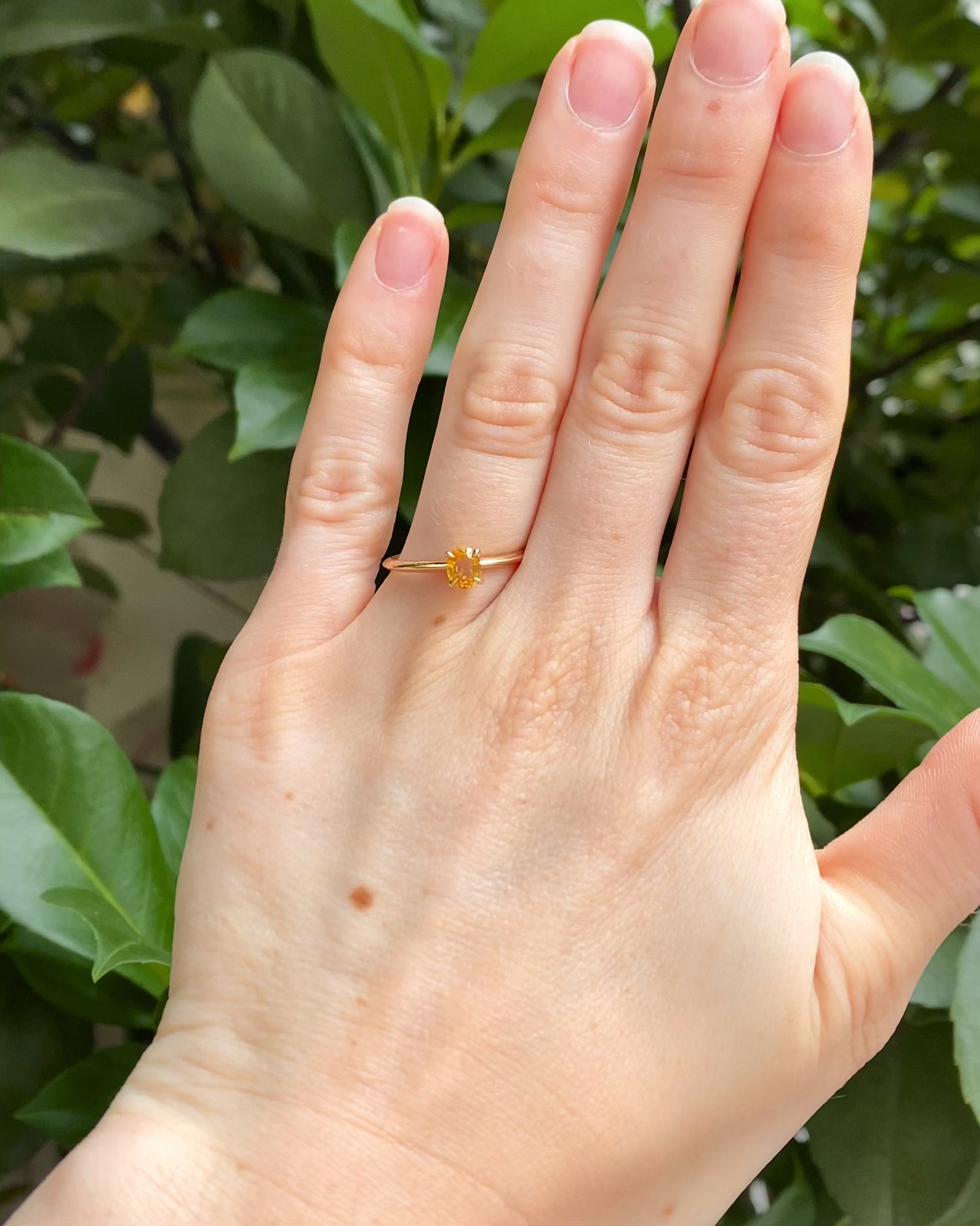 Bague Solitaire Saphir Jaune 0.50 carat &quot;Aymie&quot;