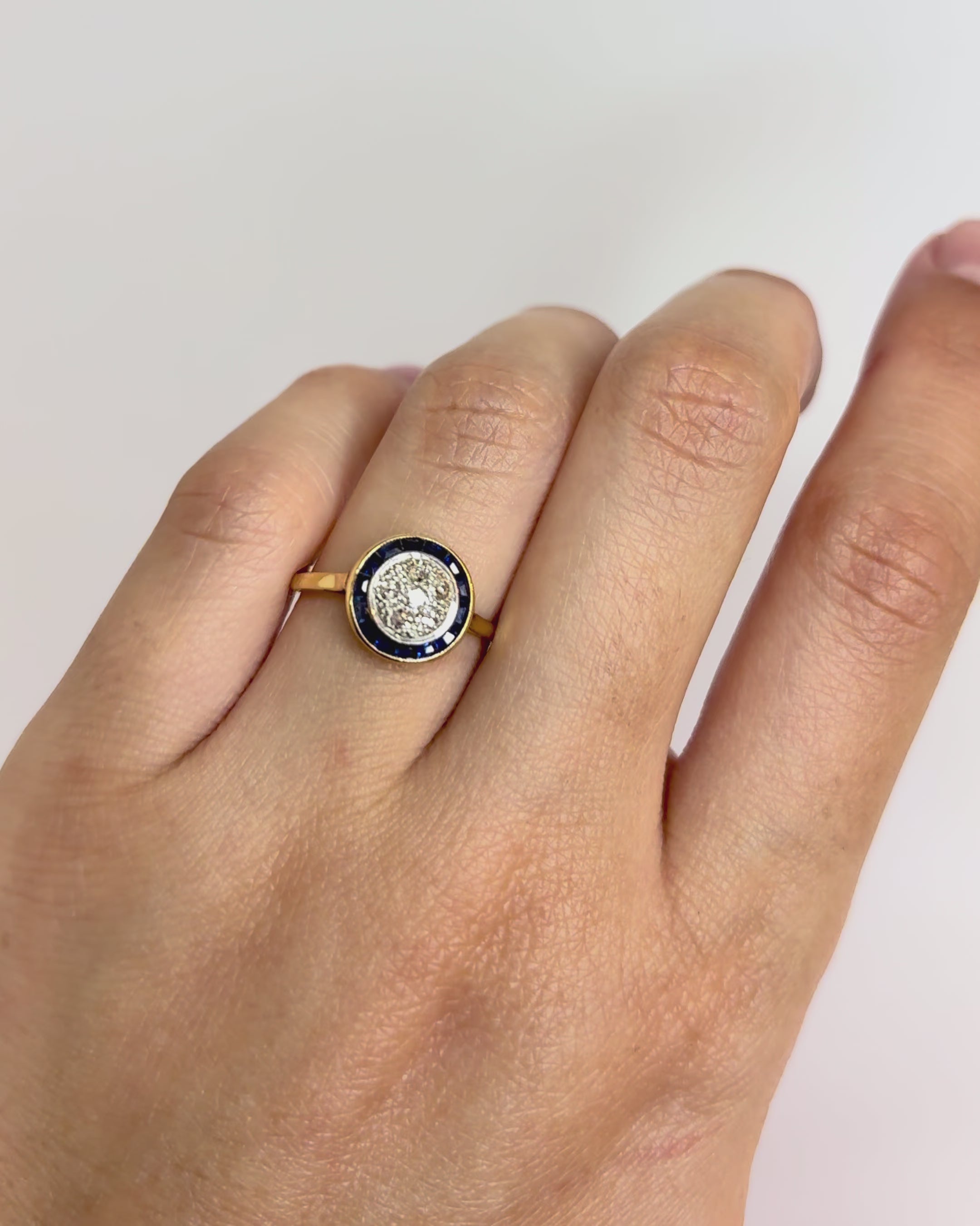 Bague Art Déco Saphirs &amp; Diamants "Lison"