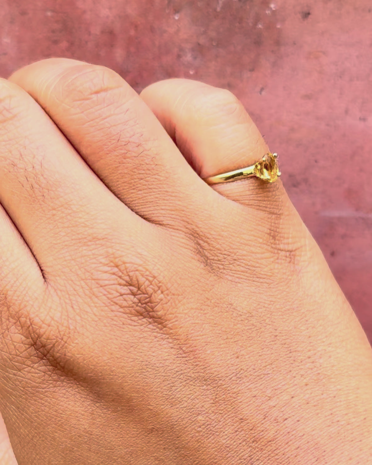Citrine solitaire ring "Aline"