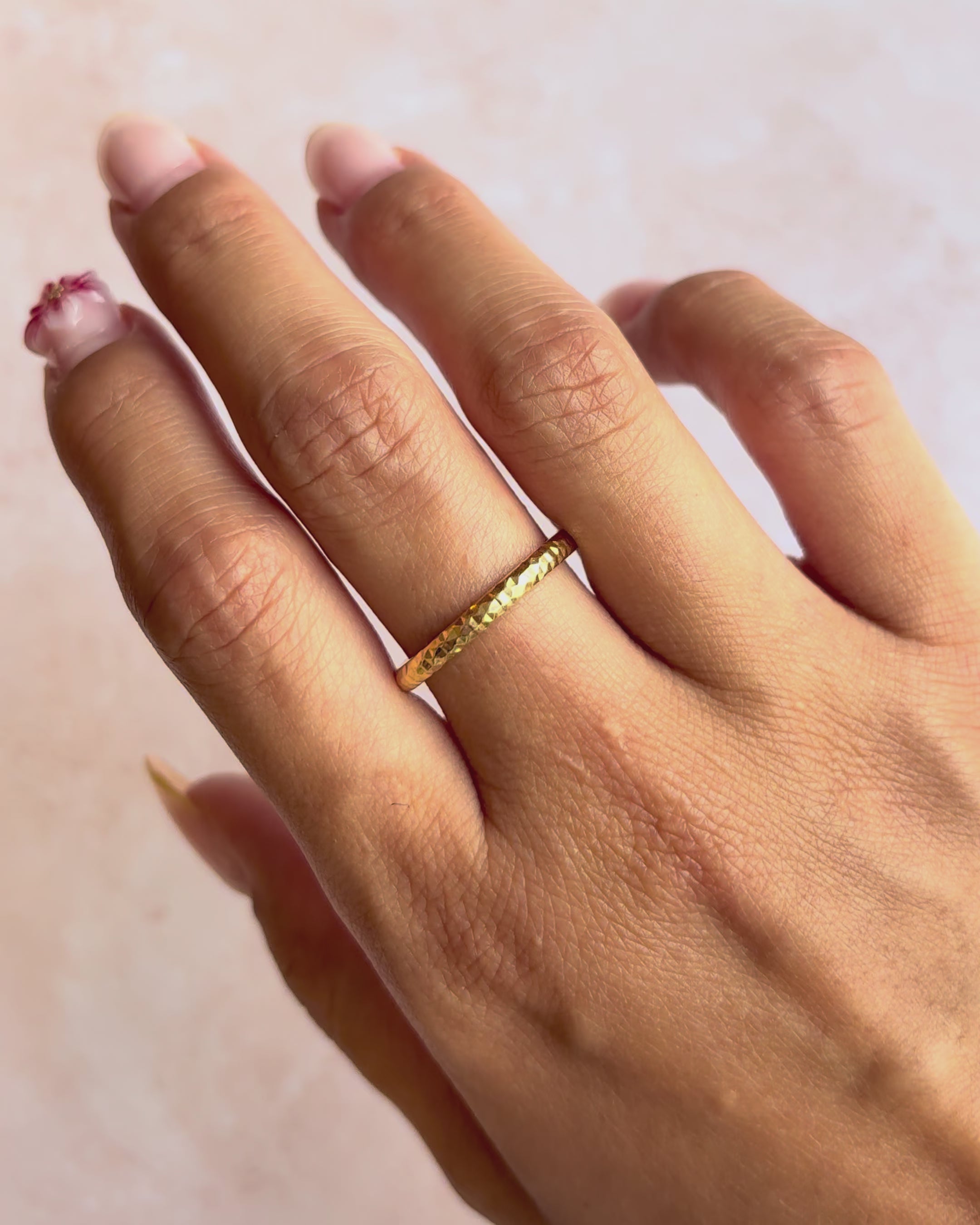Half eternity diamond ring