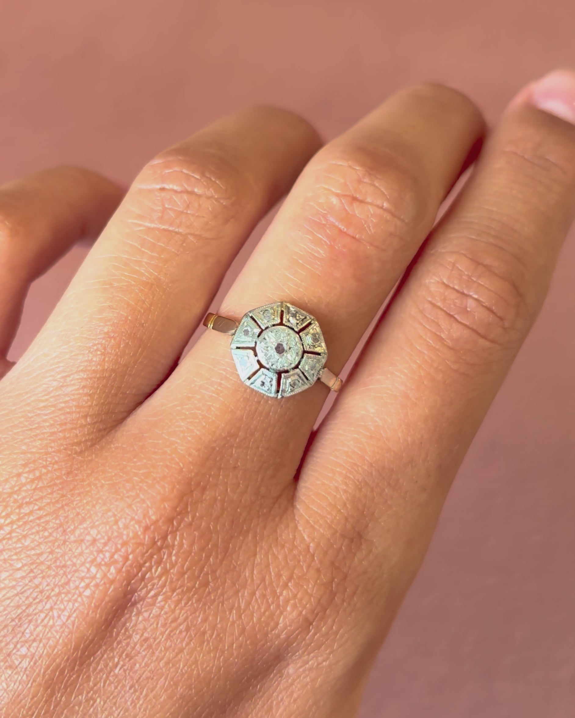Anillo Art Déco con diamantes «Joshua»