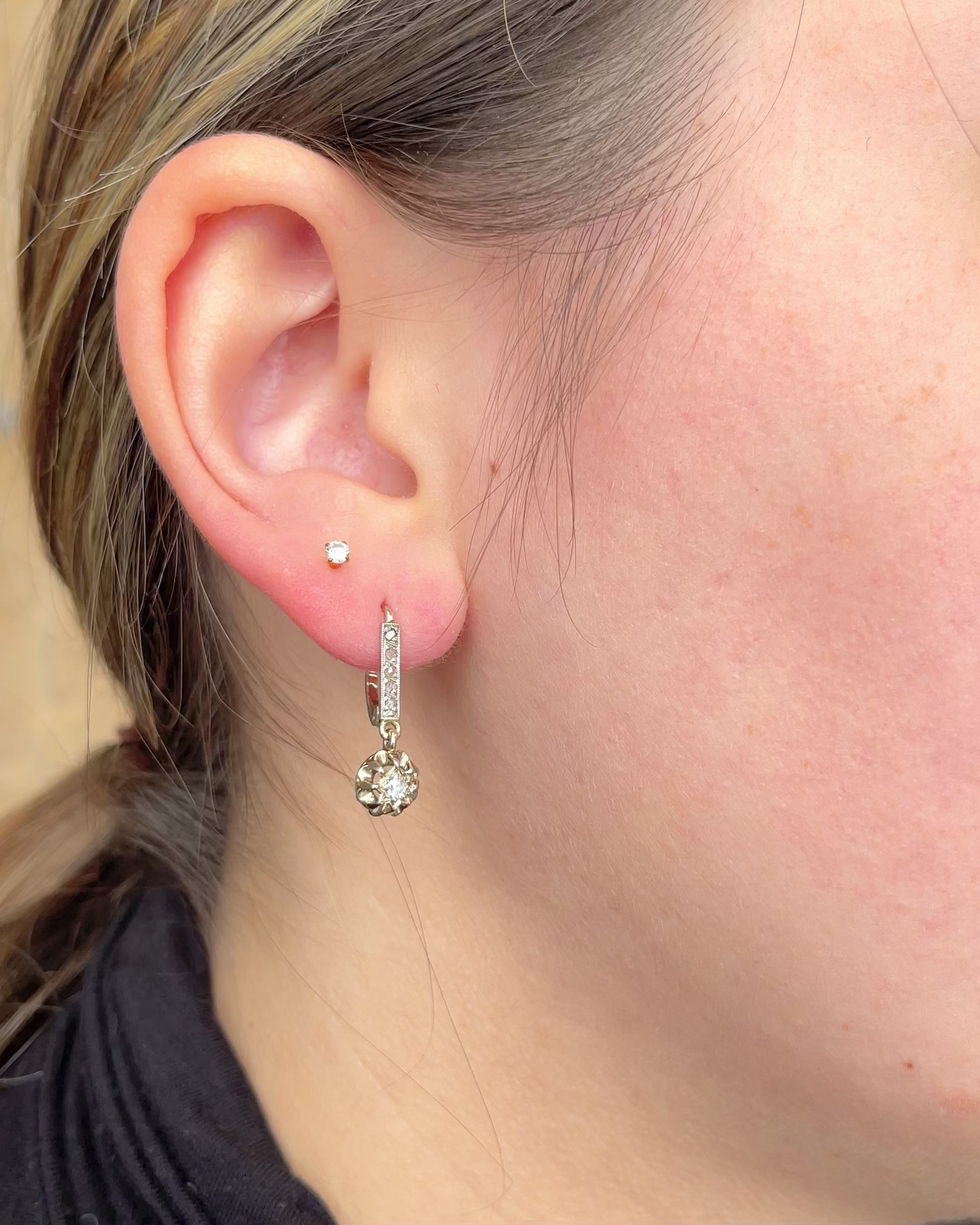 Pendientes Dormilones de Diamantes "Murielle"