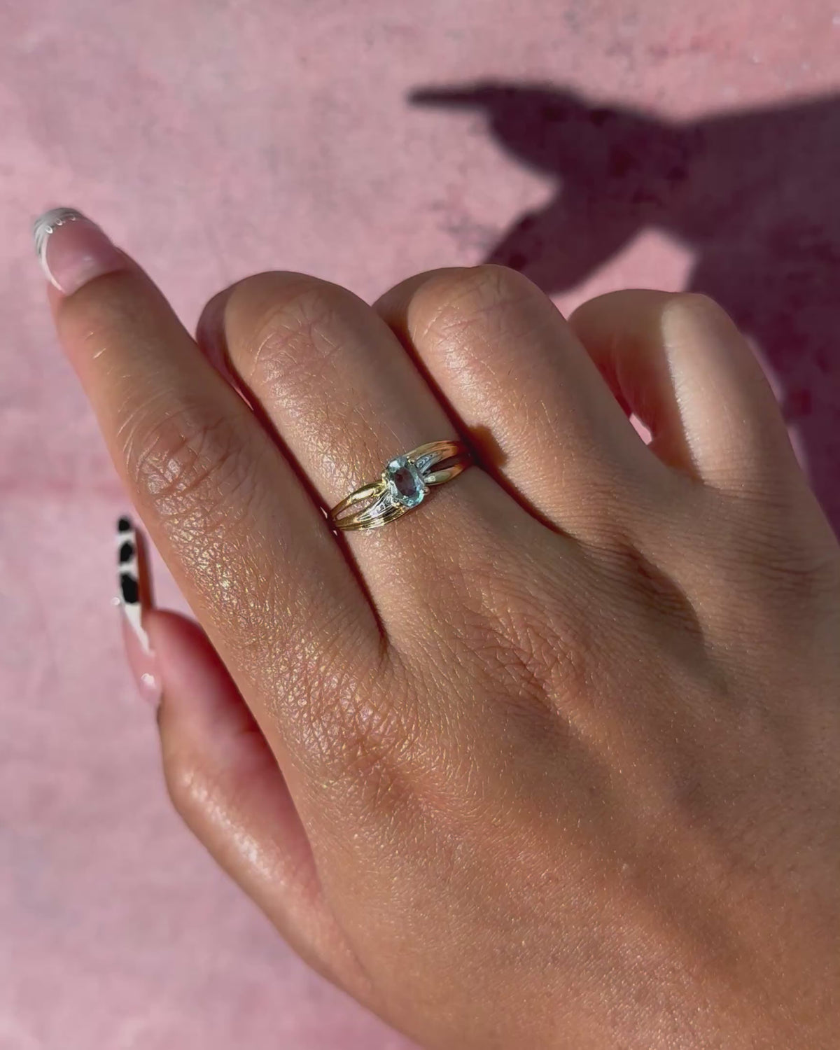 Aquamarine Band Ring "Elisa"