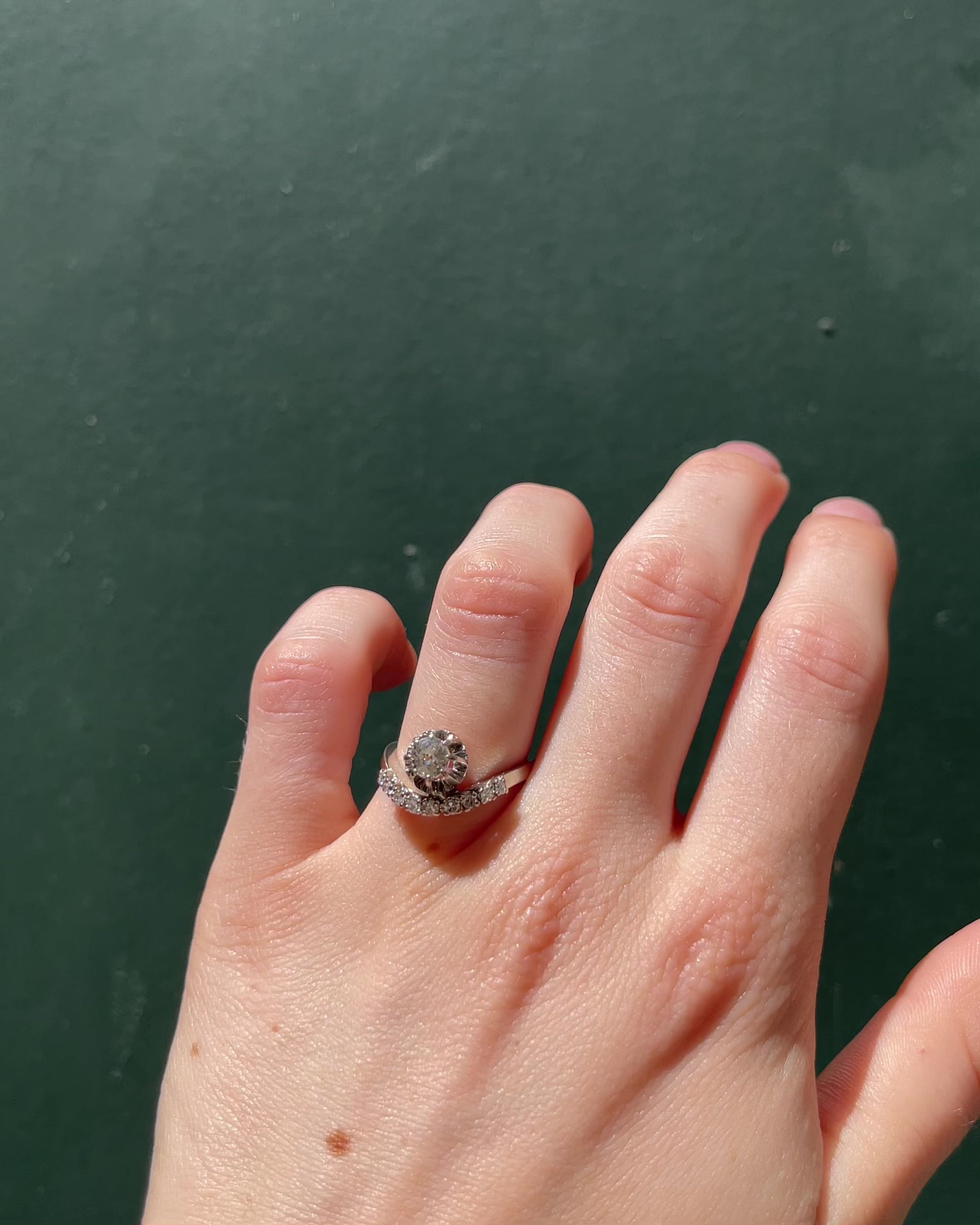 Bague Vintage Diamants 0.53 carat &quot;Zinia&quot;