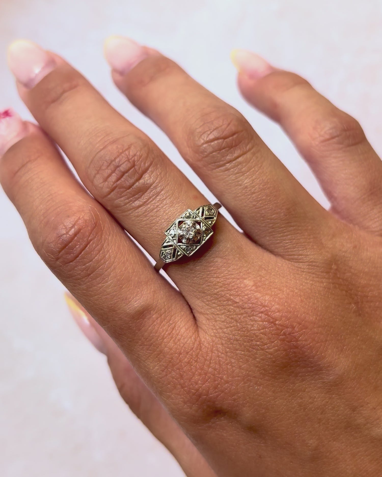 Bague Art-Déco Diamants "Maude"