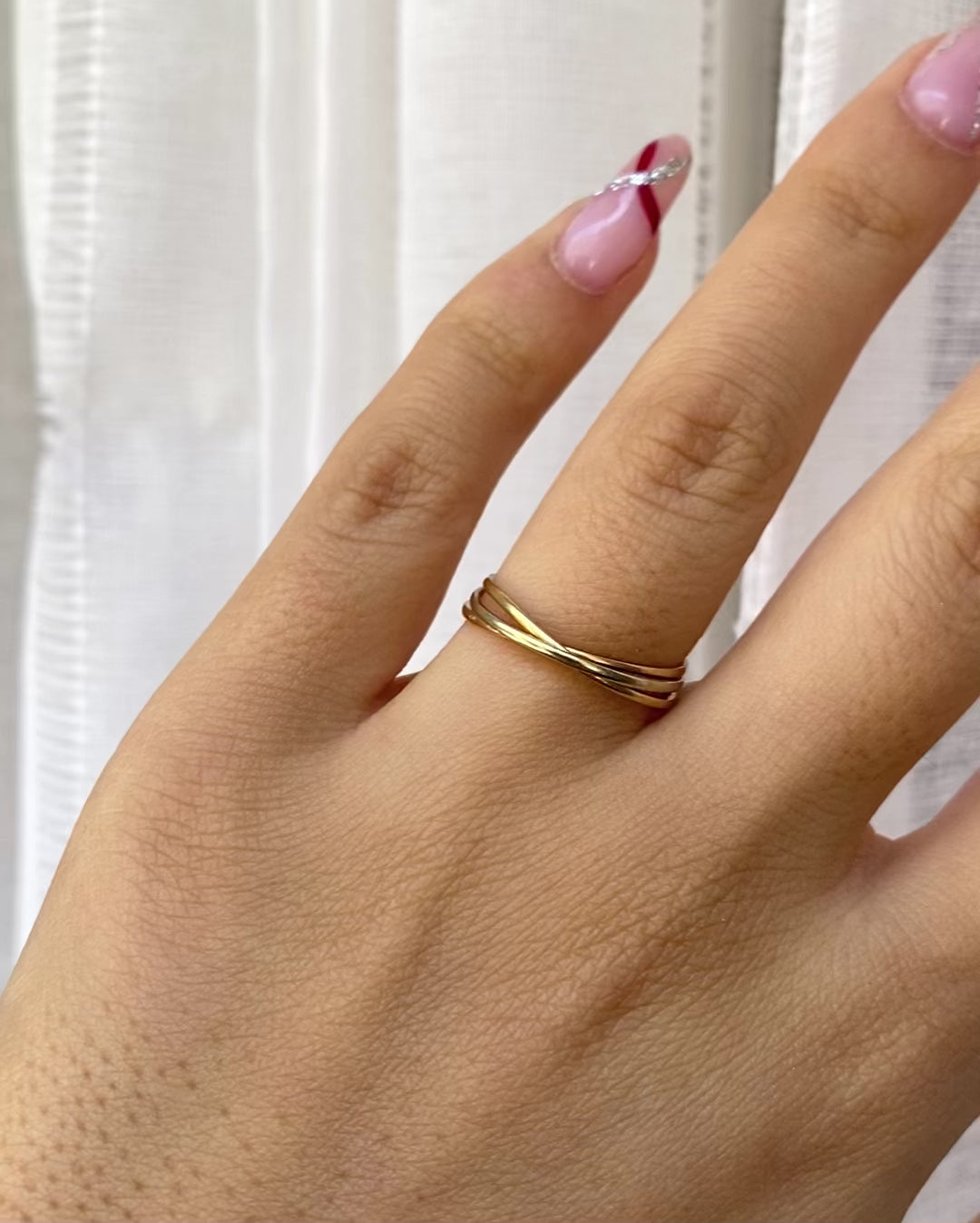 Bague Alliance Trois Ors 1.53 g &quot;Layna&quot;