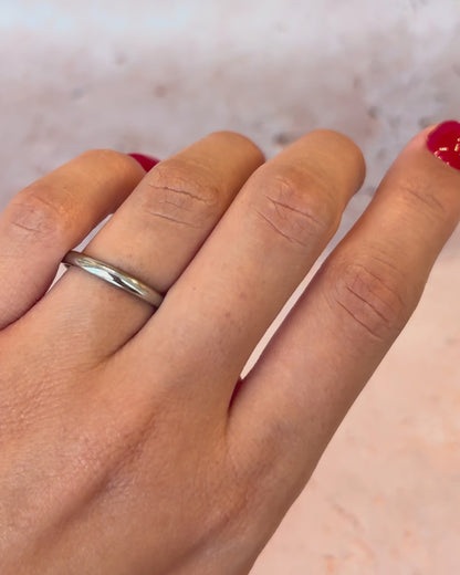 Bague Alliance Or Gris 18 carats 2.5 mm "Solale"