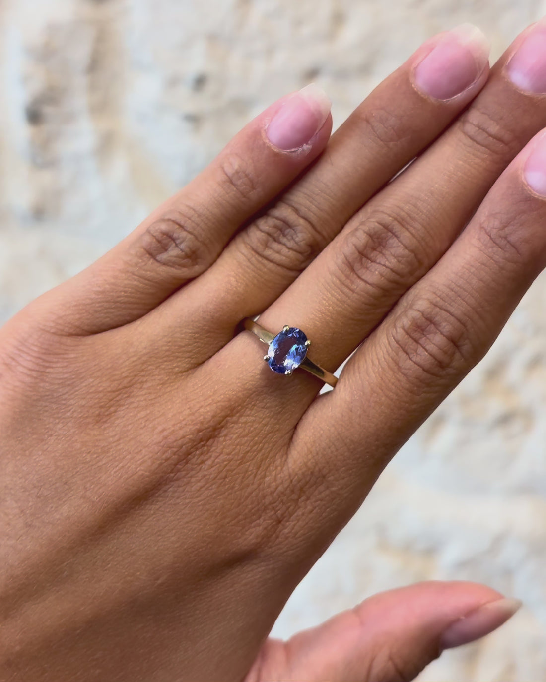 Bague Solitaire Tanzanite 1.20 carat &quot;Elia&quot;