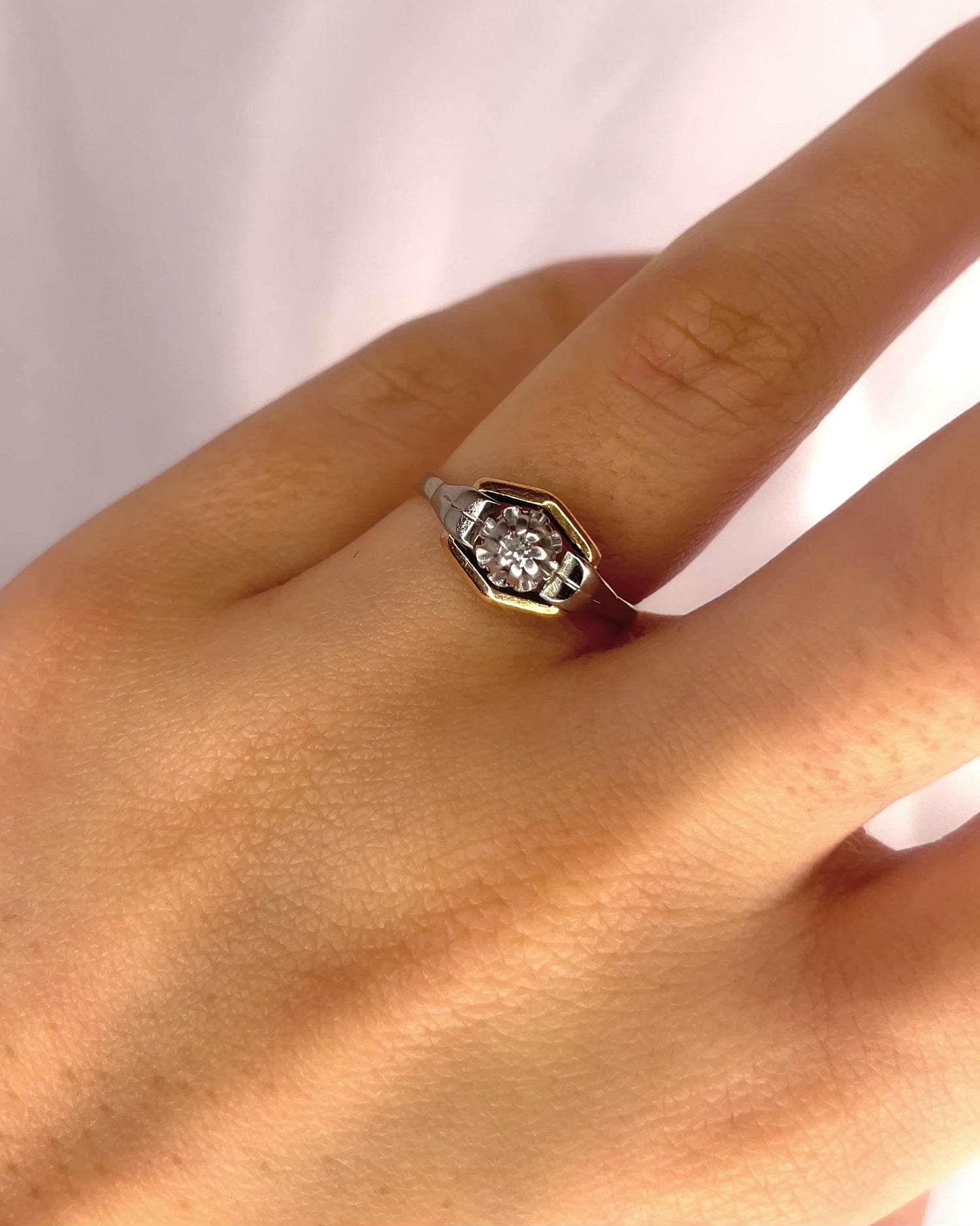 Diamond Tank Ring "Solene"