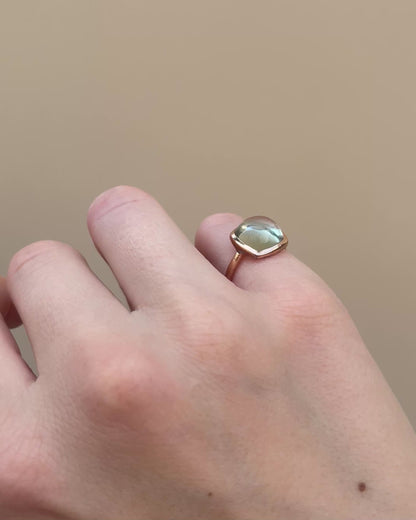 Bague Cocktail Aigue-Marine &quot;Carmelia&quot;