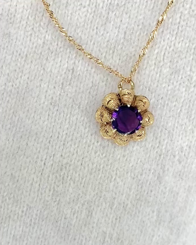 Pendentif Améthyste 0.70 carat "Emilia"